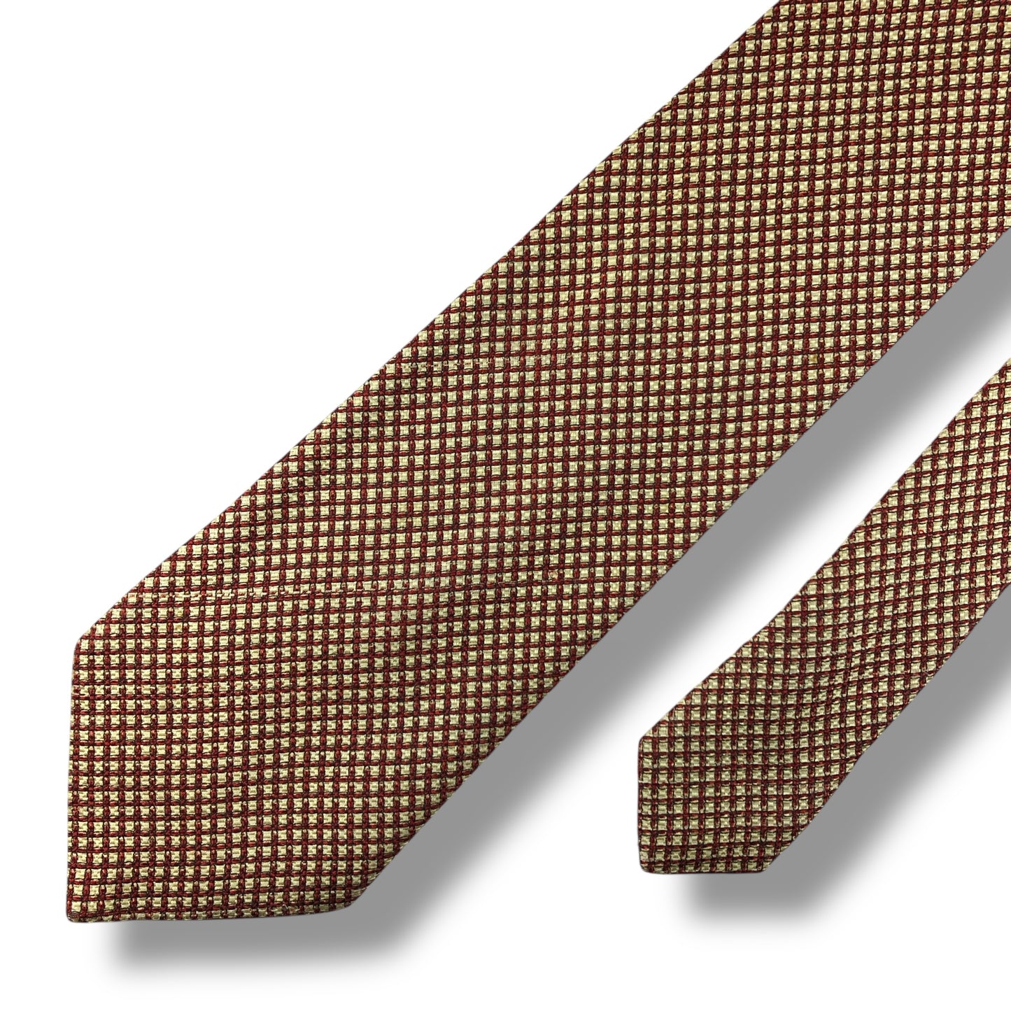 【7666】良品！ダンヒル　ネクタイ　レッド系