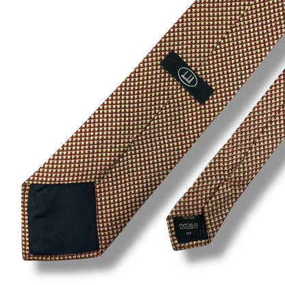 【7666】良品！ダンヒル　ネクタイ　レッド系