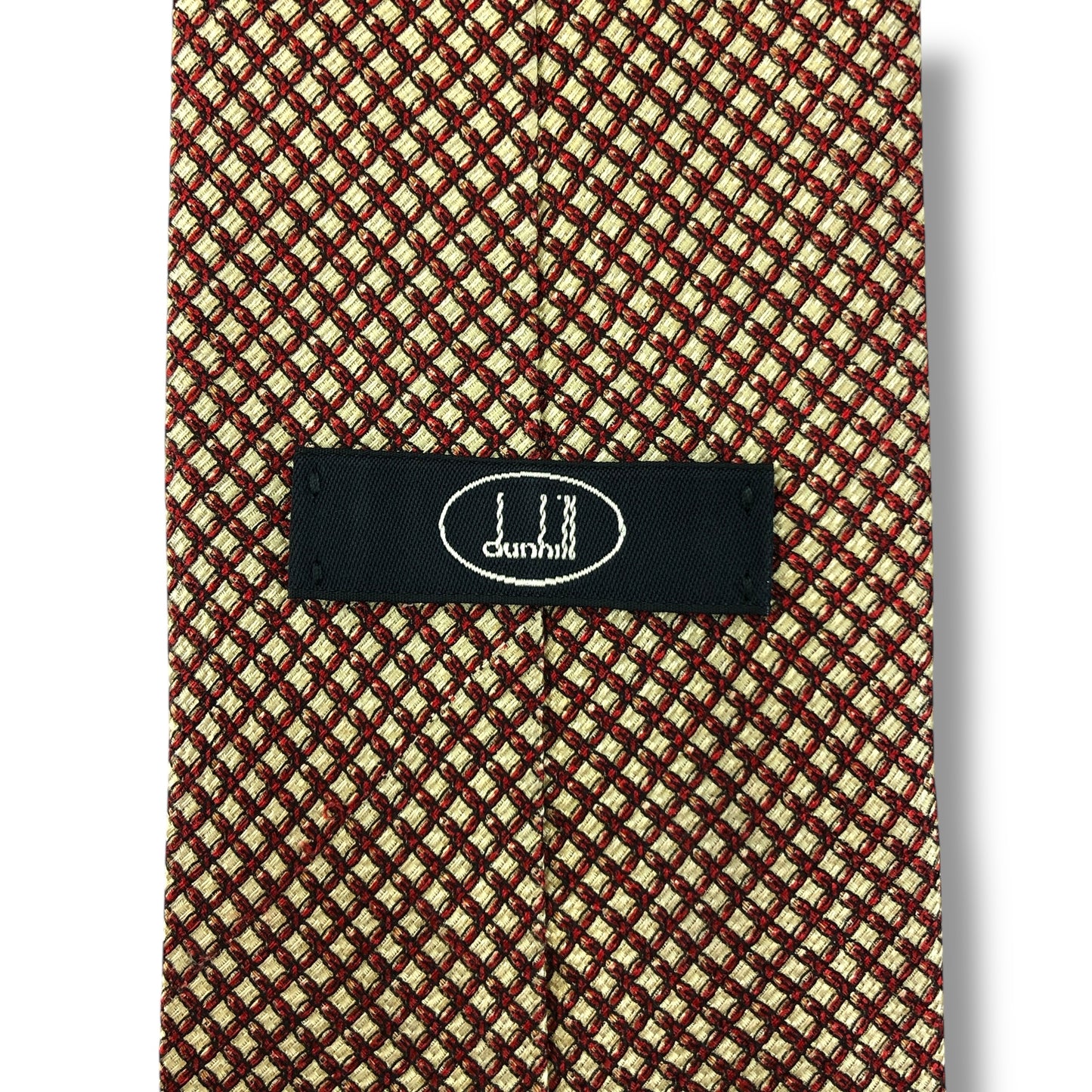 【7666】良品！ダンヒル　ネクタイ　レッド系