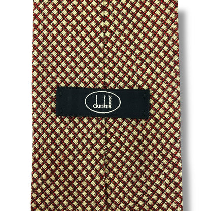 【7666】良品！ダンヒル　ネクタイ　レッド系