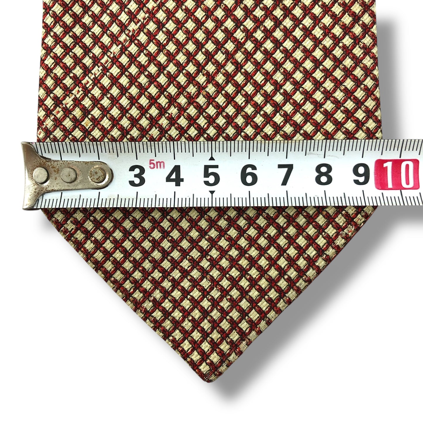 【7666】良品！ダンヒル　ネクタイ　レッド系