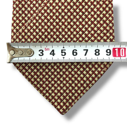 【7666】良品！ダンヒル　ネクタイ　レッド系