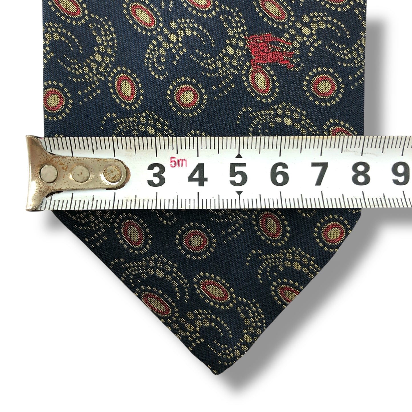 【7668】美品！バーバリー　ネクタイ　ダークネイビー系