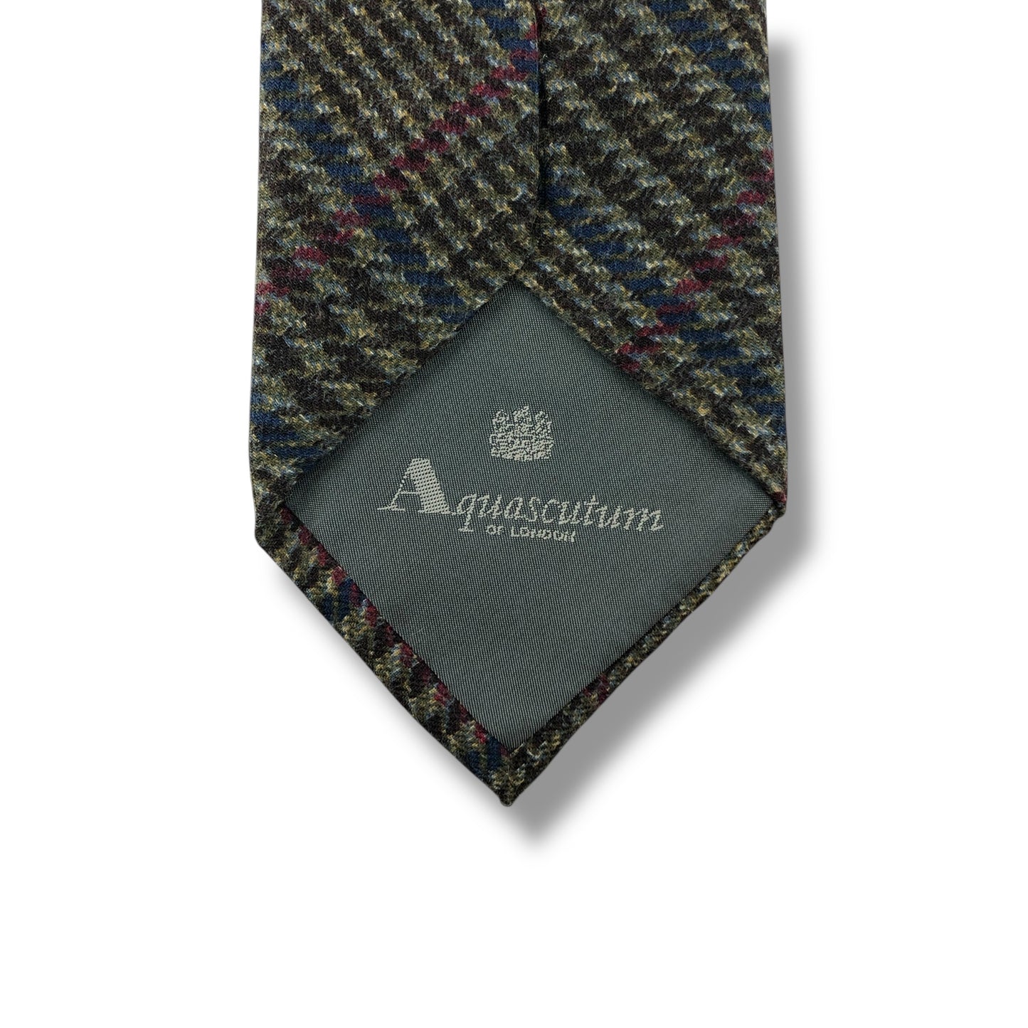 【7671】美品！アクアスキュータム　ネクタイ　グレー系