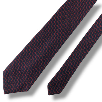 【7673】美品！クリスチャンディオール　ネクタイ　レッド系