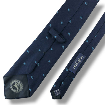 【7679】美品！バーバリー　ネクタイ　ネイビー系