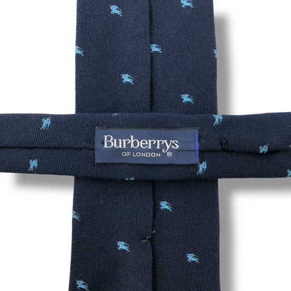 【7679】美品！バーバリー　ネクタイ　ネイビー系