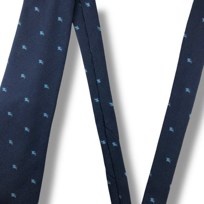 【7679】美品！バーバリー　ネクタイ　ネイビー系