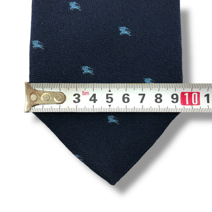 【7679】美品！バーバリー　ネクタイ　ネイビー系