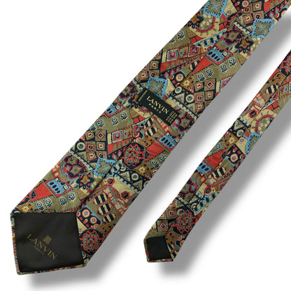 【7681】美品ー良品！ランバン　ネクタイ　ベージュ系