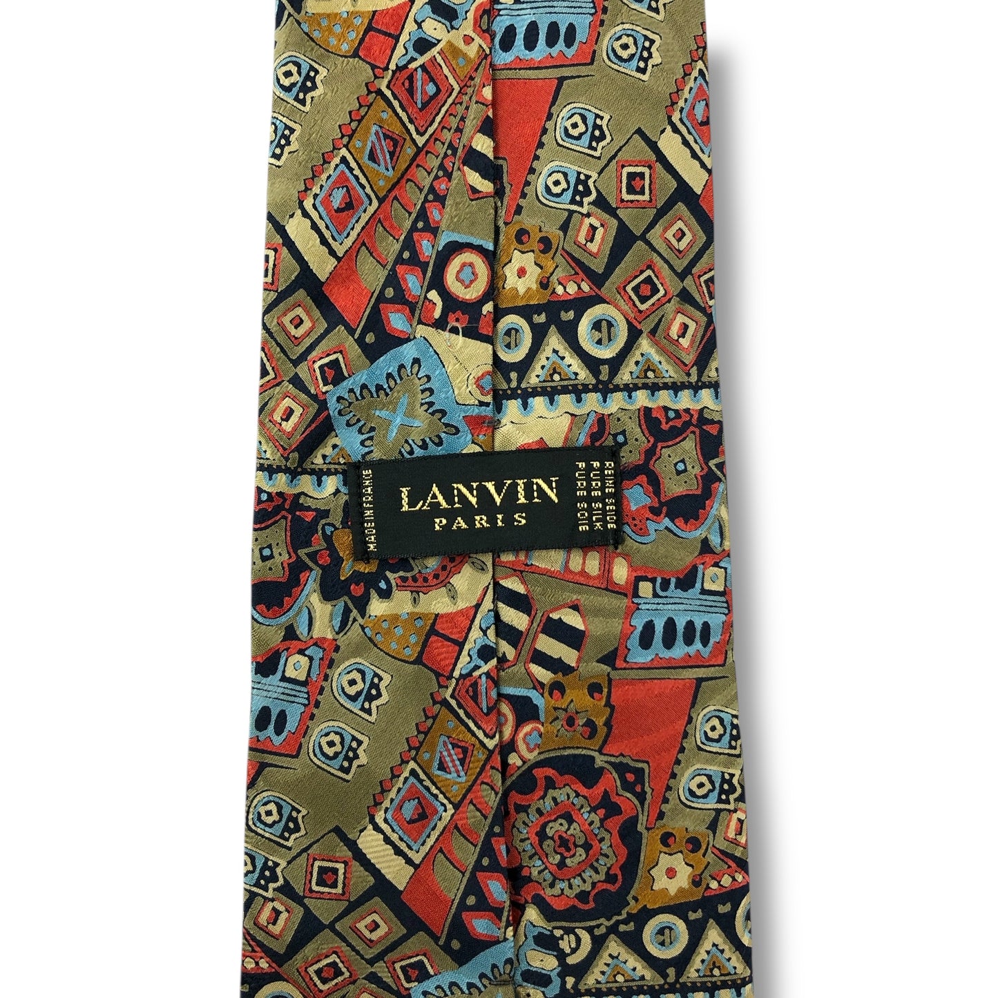 【7681】美品ー良品！ランバン　ネクタイ　ベージュ系