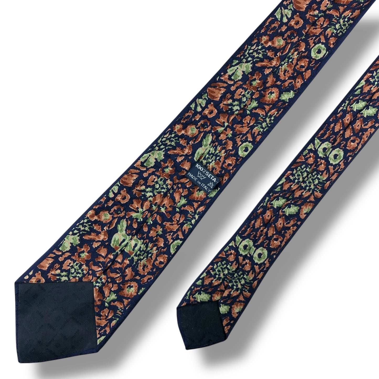 【7682】良品！ミラショーン　ネクタイ　ネイビー系