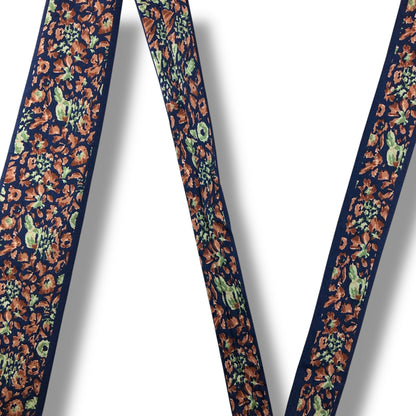 【7682】良品！ミラショーン　ネクタイ　ネイビー系