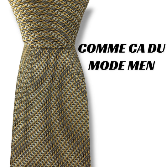 【7683】良品！コムサデモードメン　ネクタイ　ゴールド系