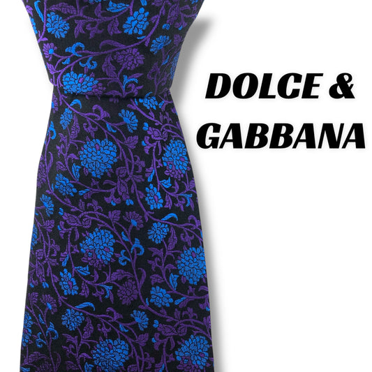 【7688】美品！ドルチェアンドガッバーナ　ネクタイ　紫系