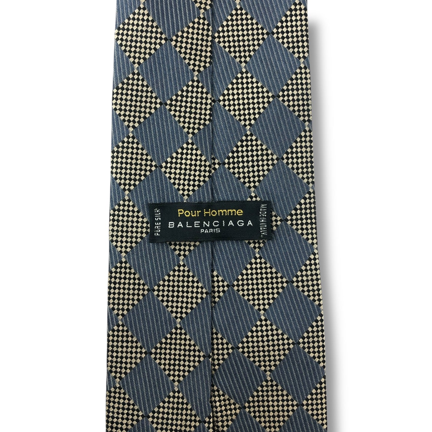 【7689】良品！バレンシアガ　ネクタイ　水色系