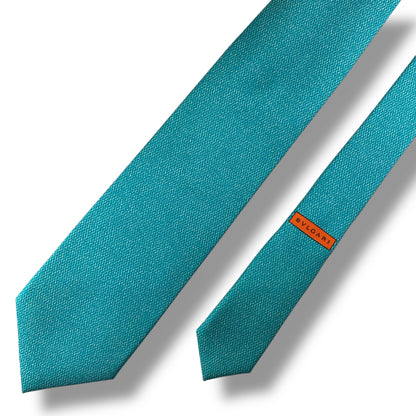 【7692】美品！ブルガリ　ネクタイ　水色系