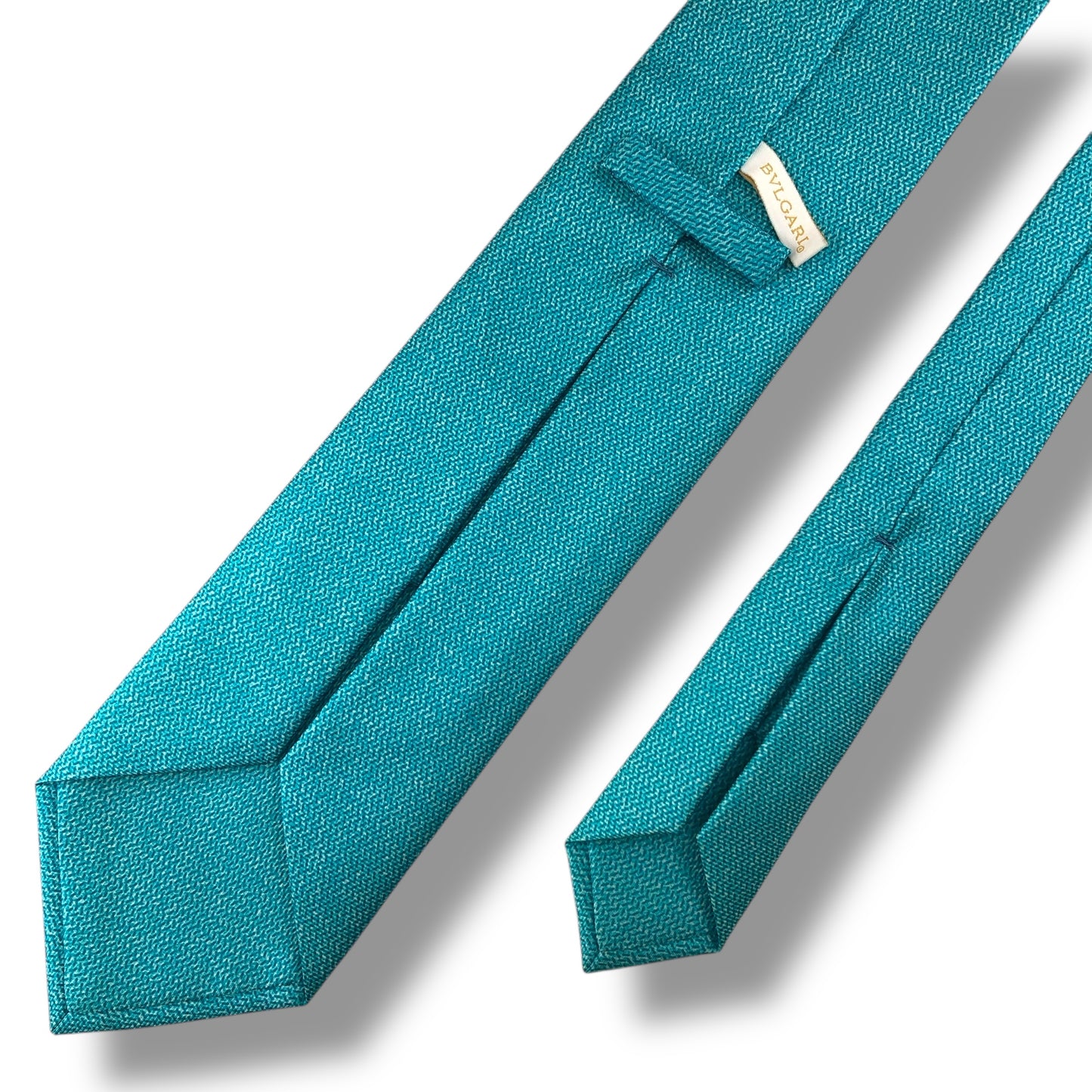 【7692】美品！ブルガリ　ネクタイ　水色系