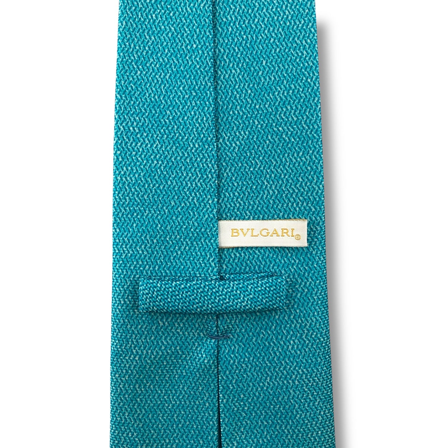 【7692】美品！ブルガリ　ネクタイ　水色系