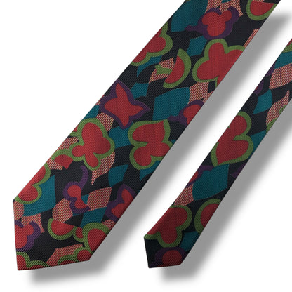 【7694】良品！エンリココベリ　ネクタイ　レッド系