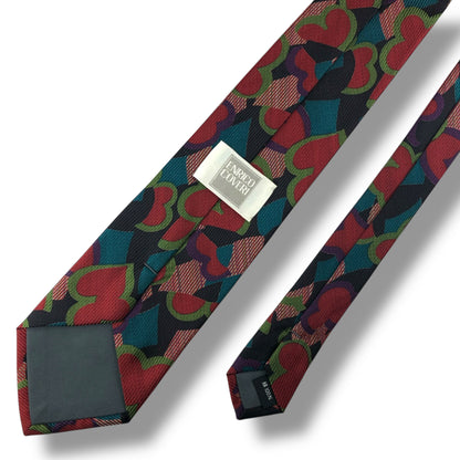 【7694】良品！エンリココベリ　ネクタイ　レッド系