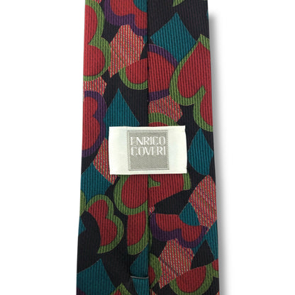 【7694】良品！エンリココベリ　ネクタイ　レッド系