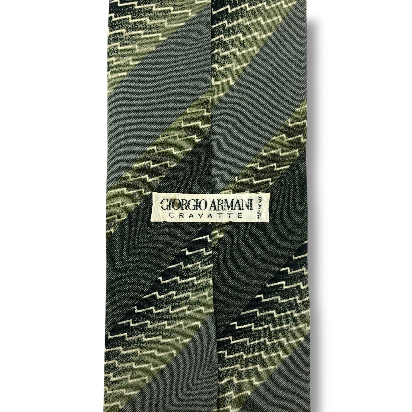 【7695】良品！アルマーニ　ネクタイ　グリーン系