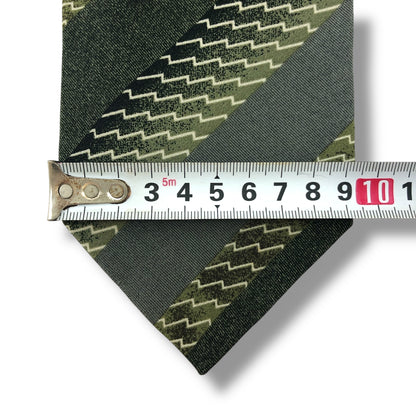 【7695】良品！アルマーニ　ネクタイ　グリーン系