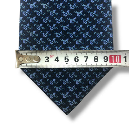 【7702】美品ー良品！ブルガリ　ネクタイ　ネイビー系