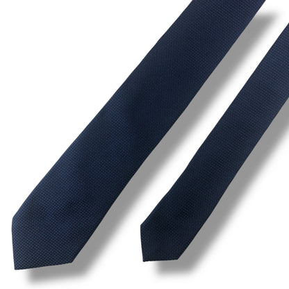 【7703】美品！ダンヒル　ネクタイ　ブルー系　ナロータイ