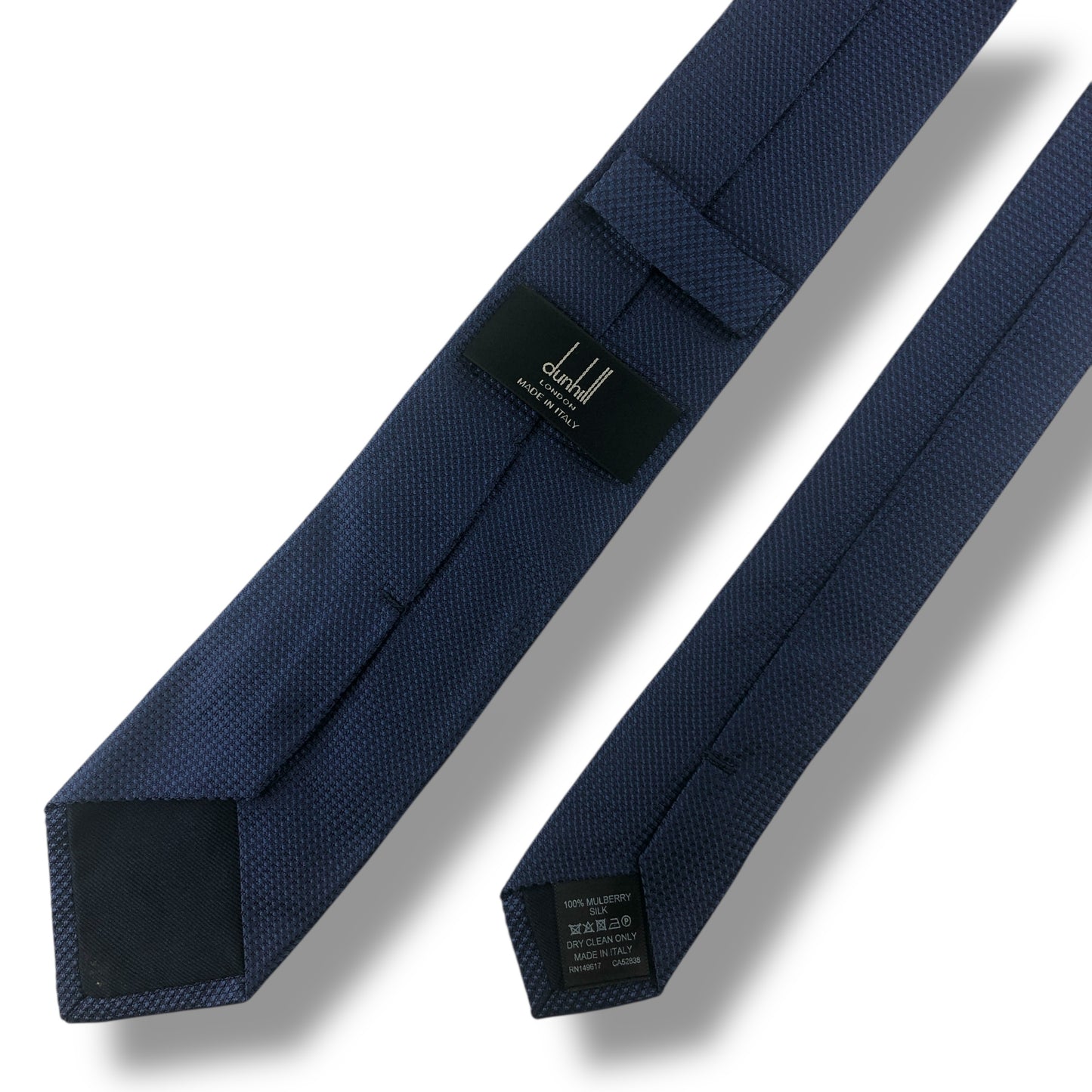 【7703】美品！ダンヒル　ネクタイ　ブルー系　ナロータイ