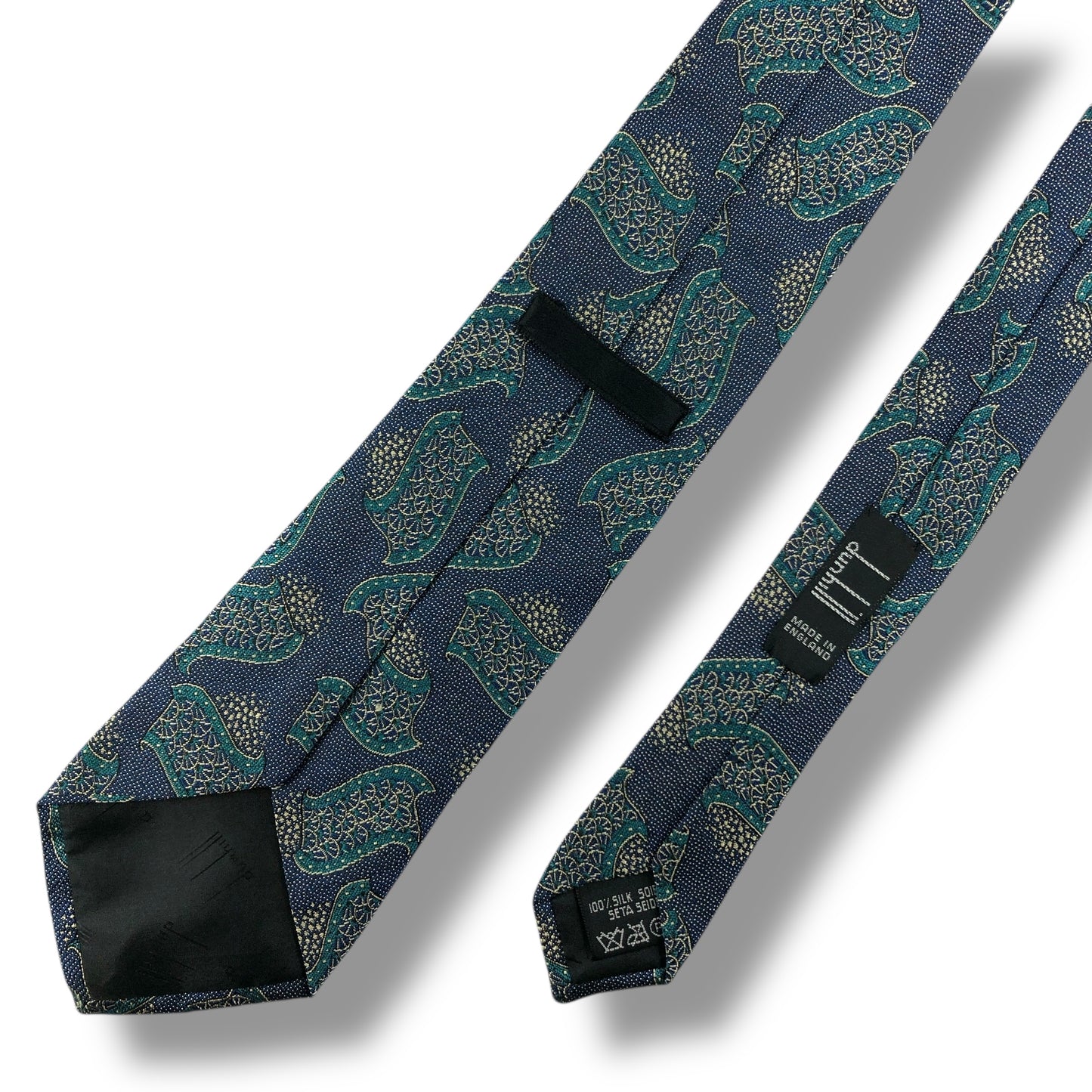 【7713】美品！ダンヒル　ネクタイ　ブルー系