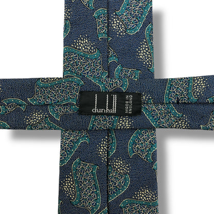 【7713】美品！ダンヒル　ネクタイ　ブルー系