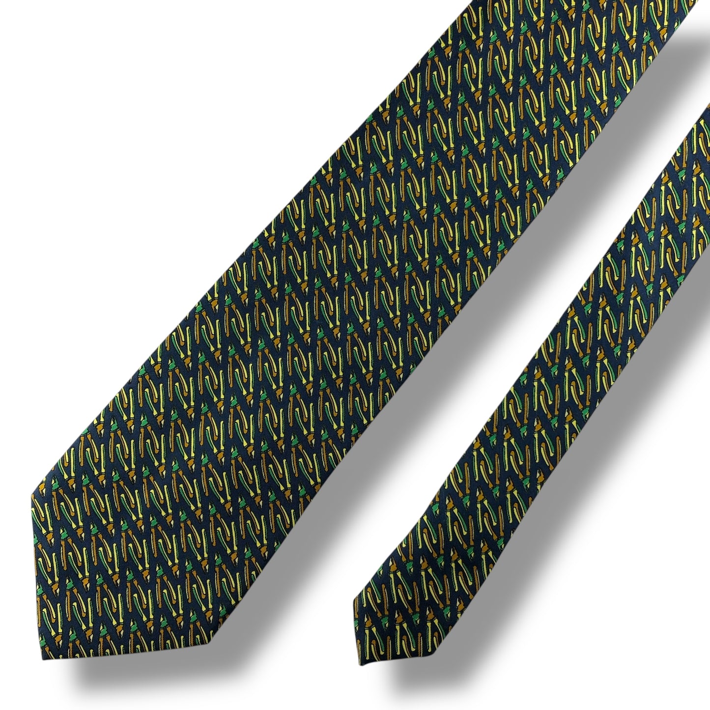 【7720】良品！ピエールバルマン　ネクタイ　ネイビー系　ペンチ柄系