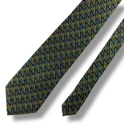 【7720】良品！ピエールバルマン　ネクタイ　ネイビー系　ペンチ柄系