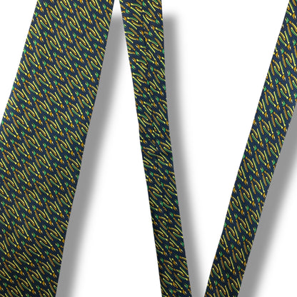 【7720】良品！ピエールバルマン　ネクタイ　ネイビー系　ペンチ柄系