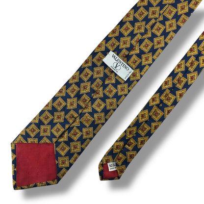 【7721】美品！ヴァレンティノ　ネクタイ　ネイビー系