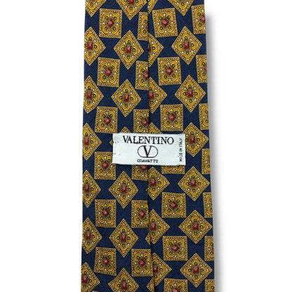 【7721】美品！ヴァレンティノ　ネクタイ　ネイビー系