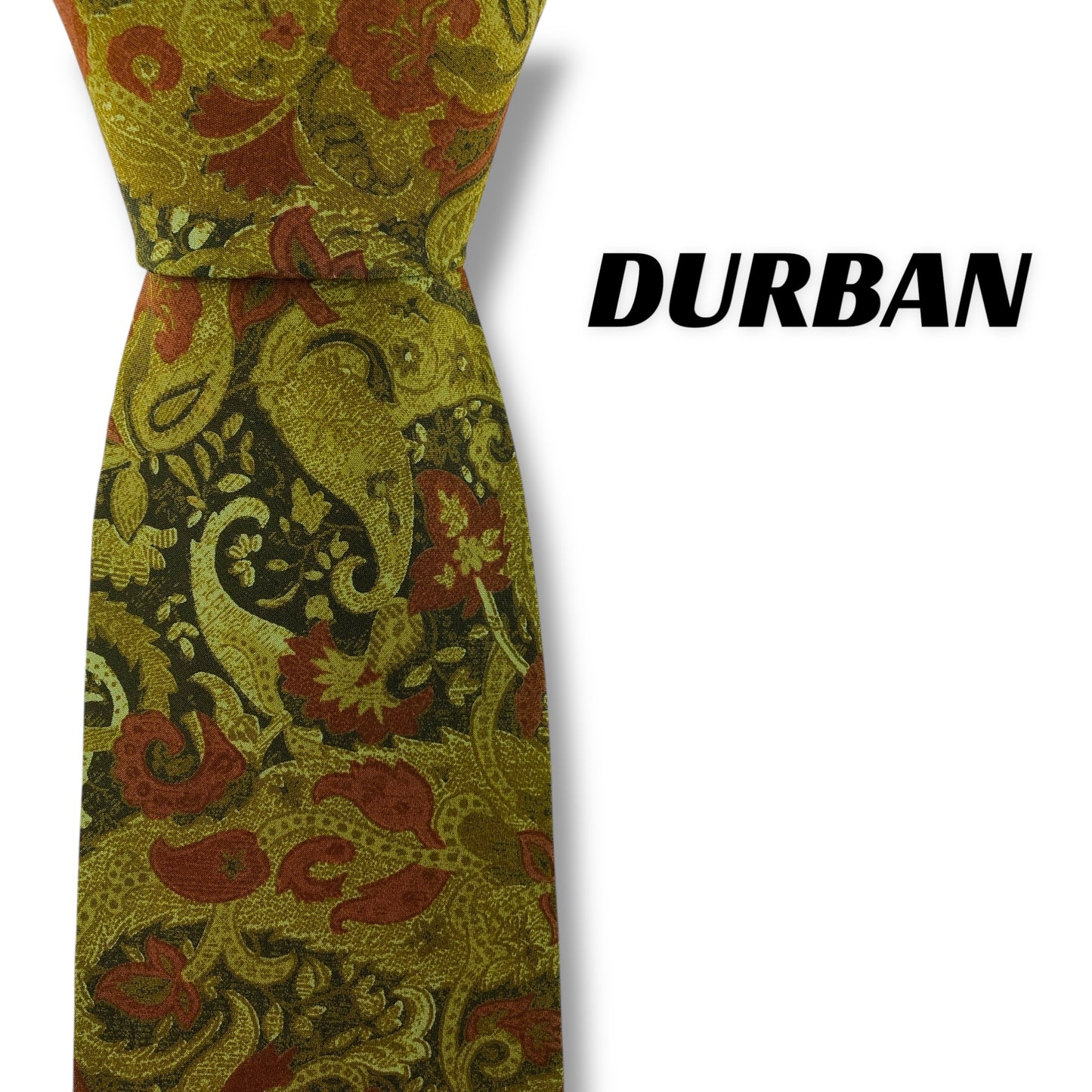 【7722】美品！ダーバン　ネクタイ　グリーン系