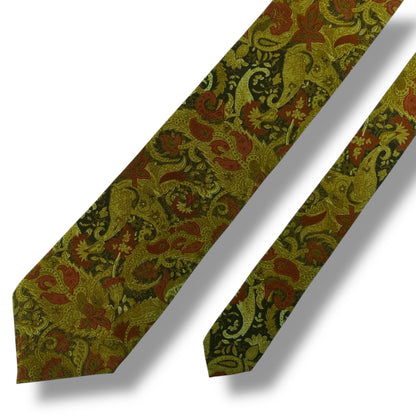 【7722】美品！ダーバン　ネクタイ　グリーン系