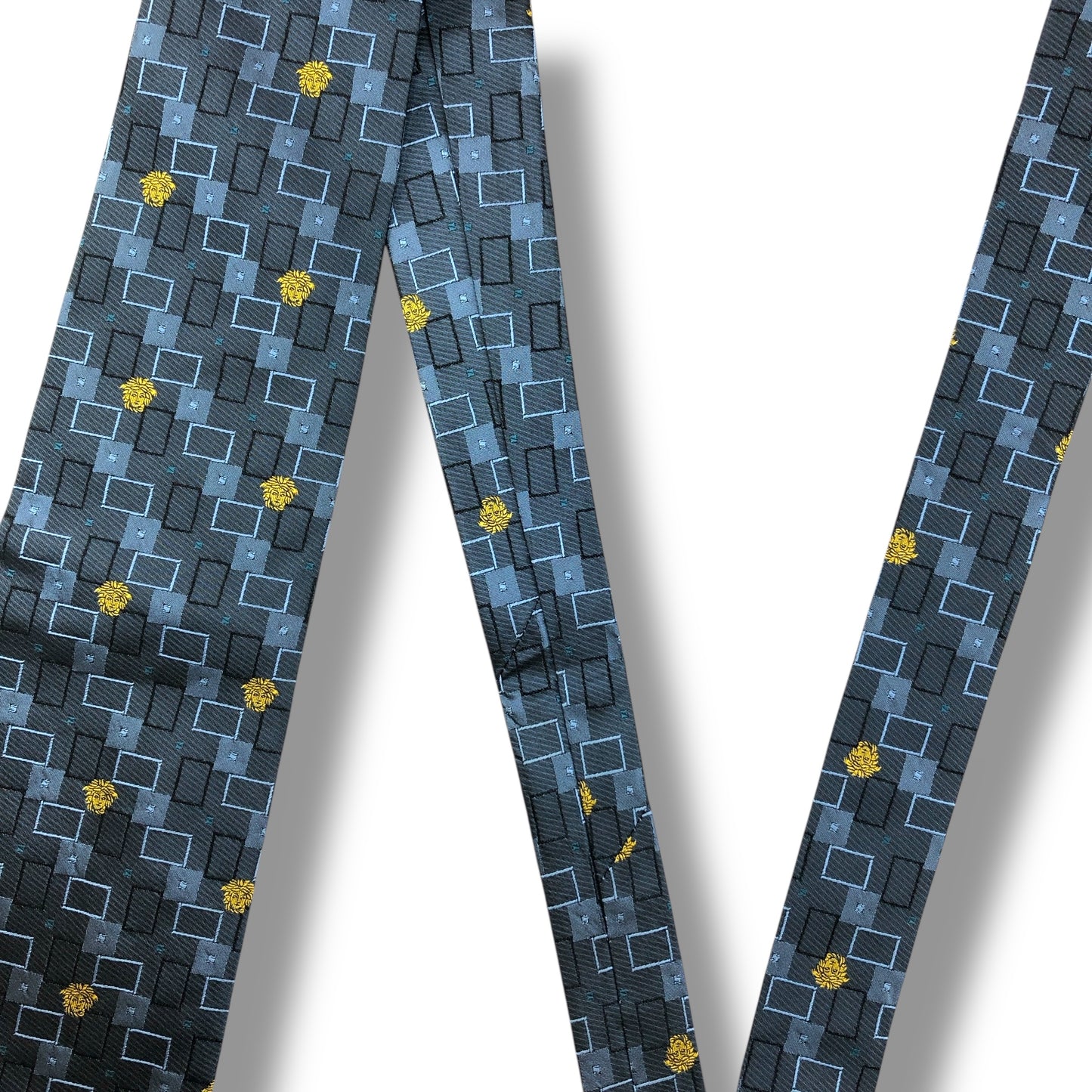 【7726】美品！ヴェルサーチ　ネクタイ　メデューサ　ブルー系