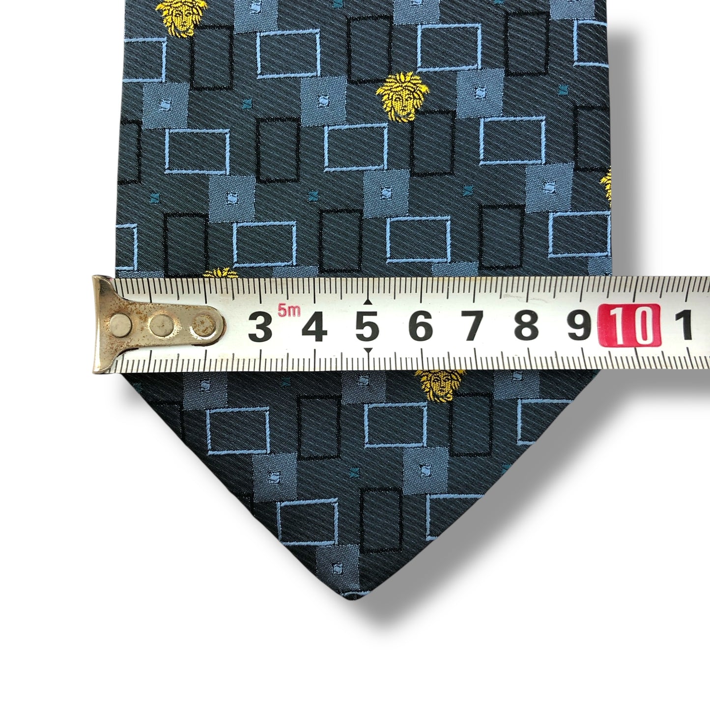 【7726】美品！ヴェルサーチ　ネクタイ　メデューサ　ブルー系