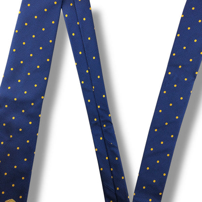 【7727】美品！ヴェルサーチ　ネクタイ　ブルー系　ドット柄
