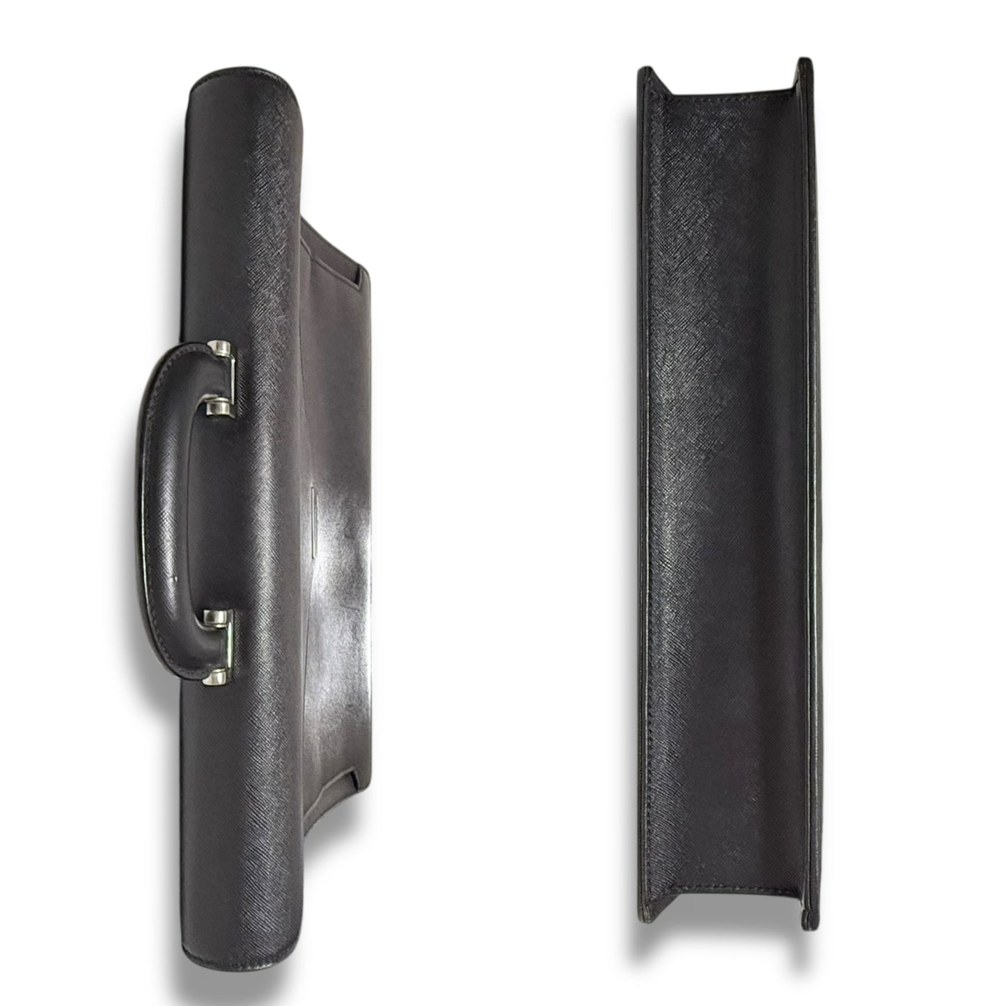 【良品】バーバリー　バッグ　ブラック系　ビジネスバッグ　サフィアーノ