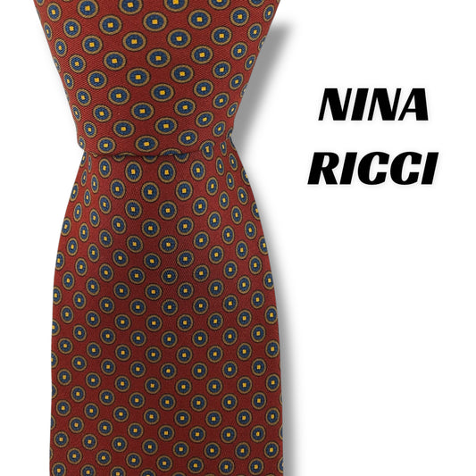 【7877】良品！ニナリッチ　ネクタイ　ブラウン系