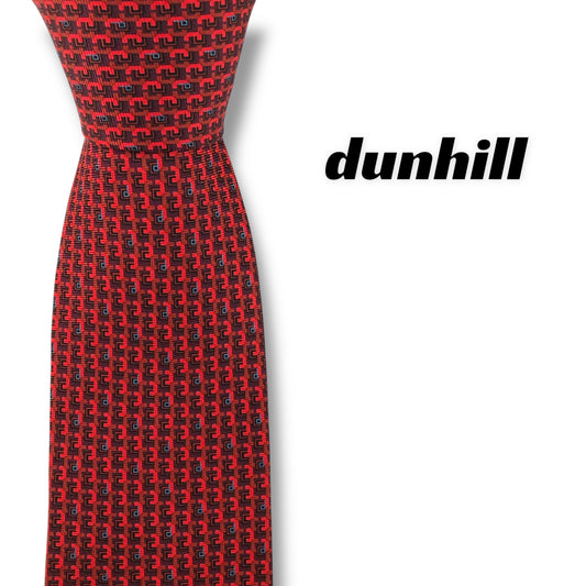 【7880】良品！ダンヒル　ネクタイ　レッド系