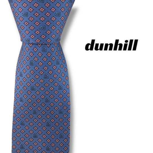 【7882】美品ー良品！ダンヒル　ネクタイ　水色系