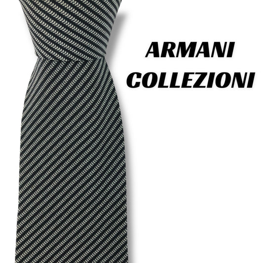 【7888】美品ー良品！アルマーニ　ネクタイ　ブラック系