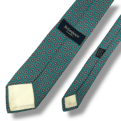 【7905】良品！サンローラン　ネクタイ　グリーン系