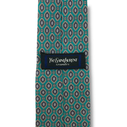 【7905】良品！サンローラン　ネクタイ　グリーン系